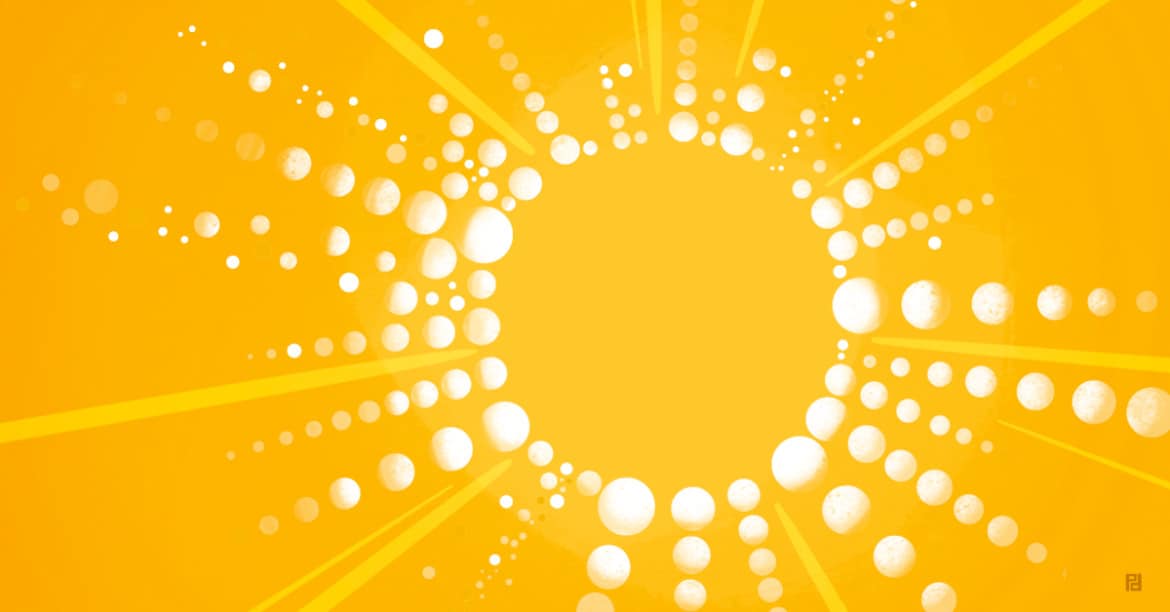 yellow sunburst illustration
