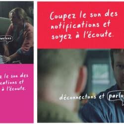 Photos de personnes en conversation. Le texte dit : Coupez le son des notifications et soyez à l'écoute