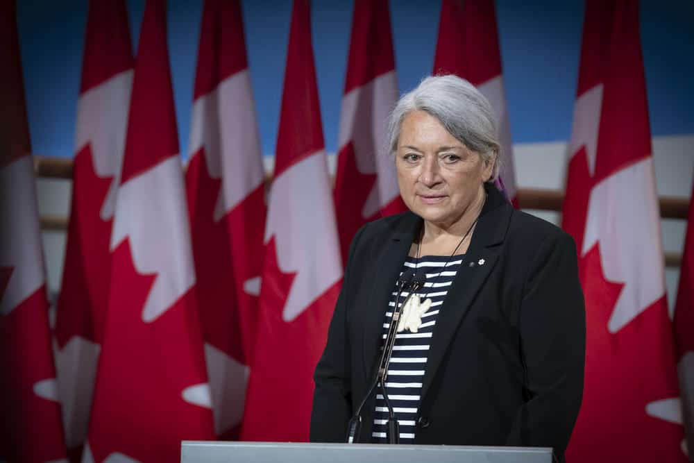 Mary Simon at the announcement of the Governor General Designate.