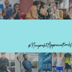 Collage of people in the non-profit sector helping each other, participating in sports, etc.