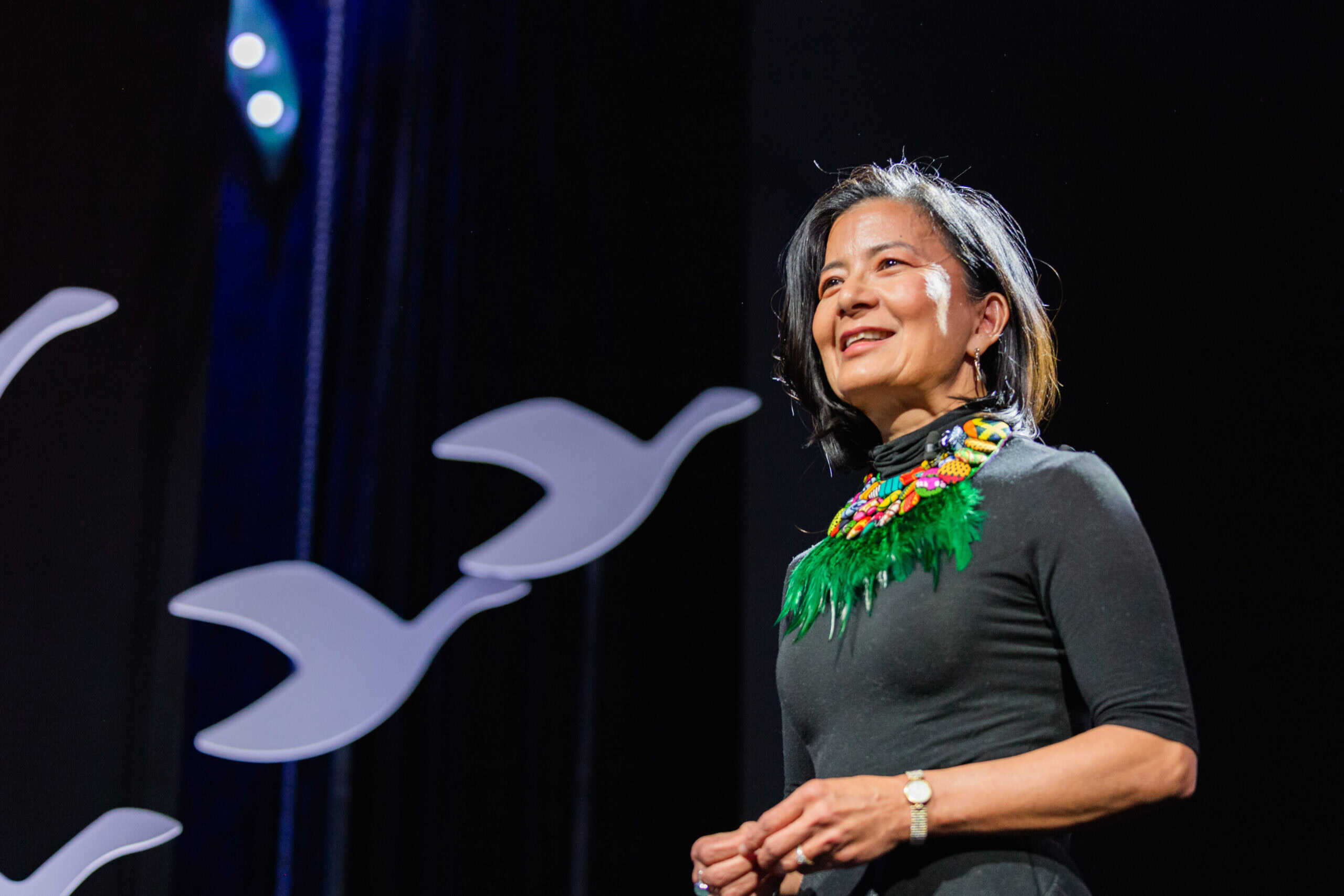 Reeta Roy on stage.