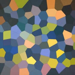 Colourful pebbles in soft and subdued colors and varying forms.