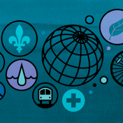 Illustration of various circular emblems